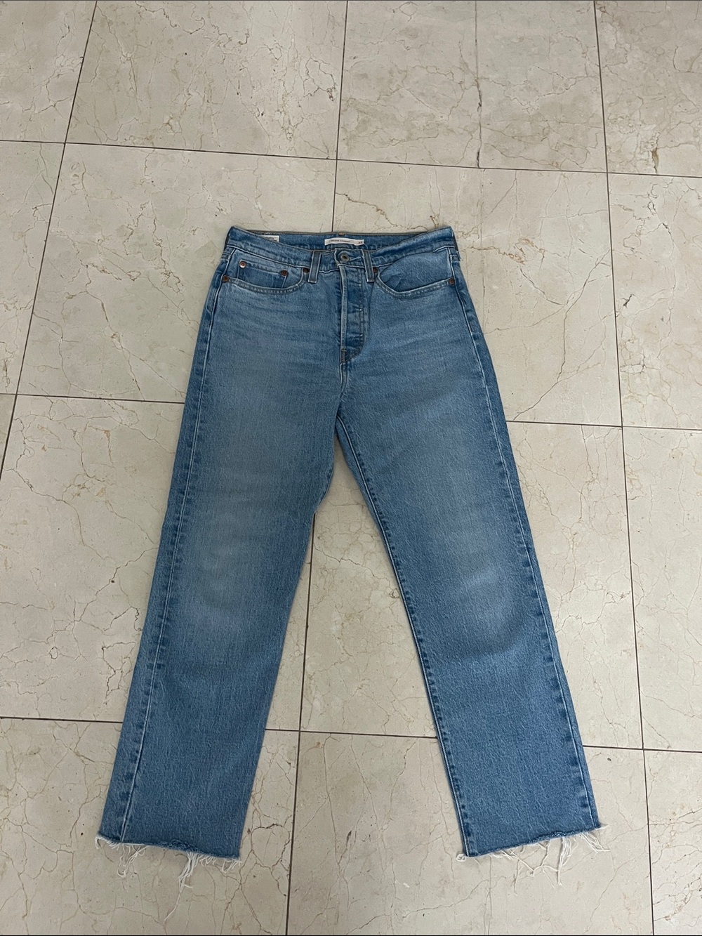 Levi's Straight-Leg Jeans in Light Blue Wash